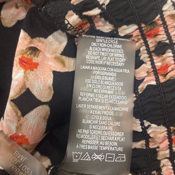 Karl Lagerfeld Paris Black Multi Floral Sleeveless Blouse Size Large - Picture 8 of 8